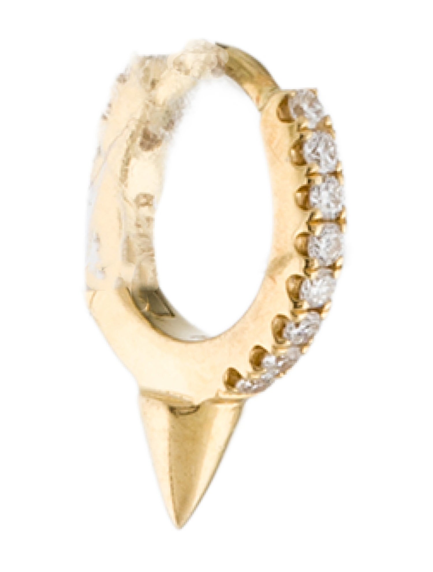 Maria Tash 18K Diamond Short Spike Eternity Single Hoop Earring
