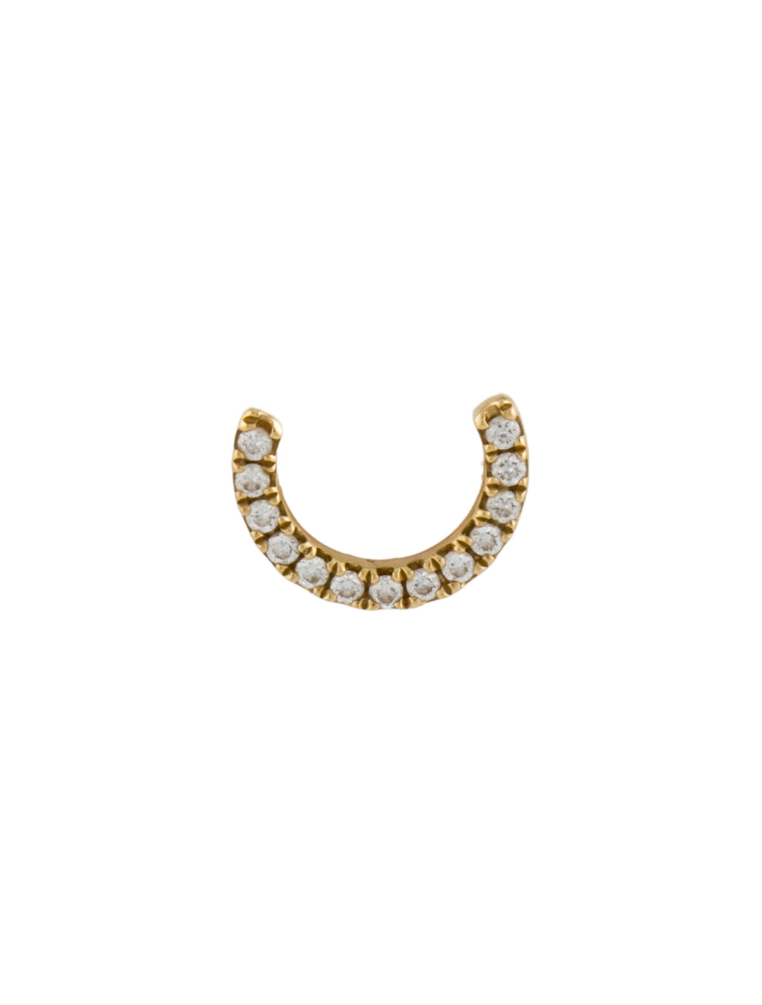 Maria Tash 14K Diamond U Single Earring