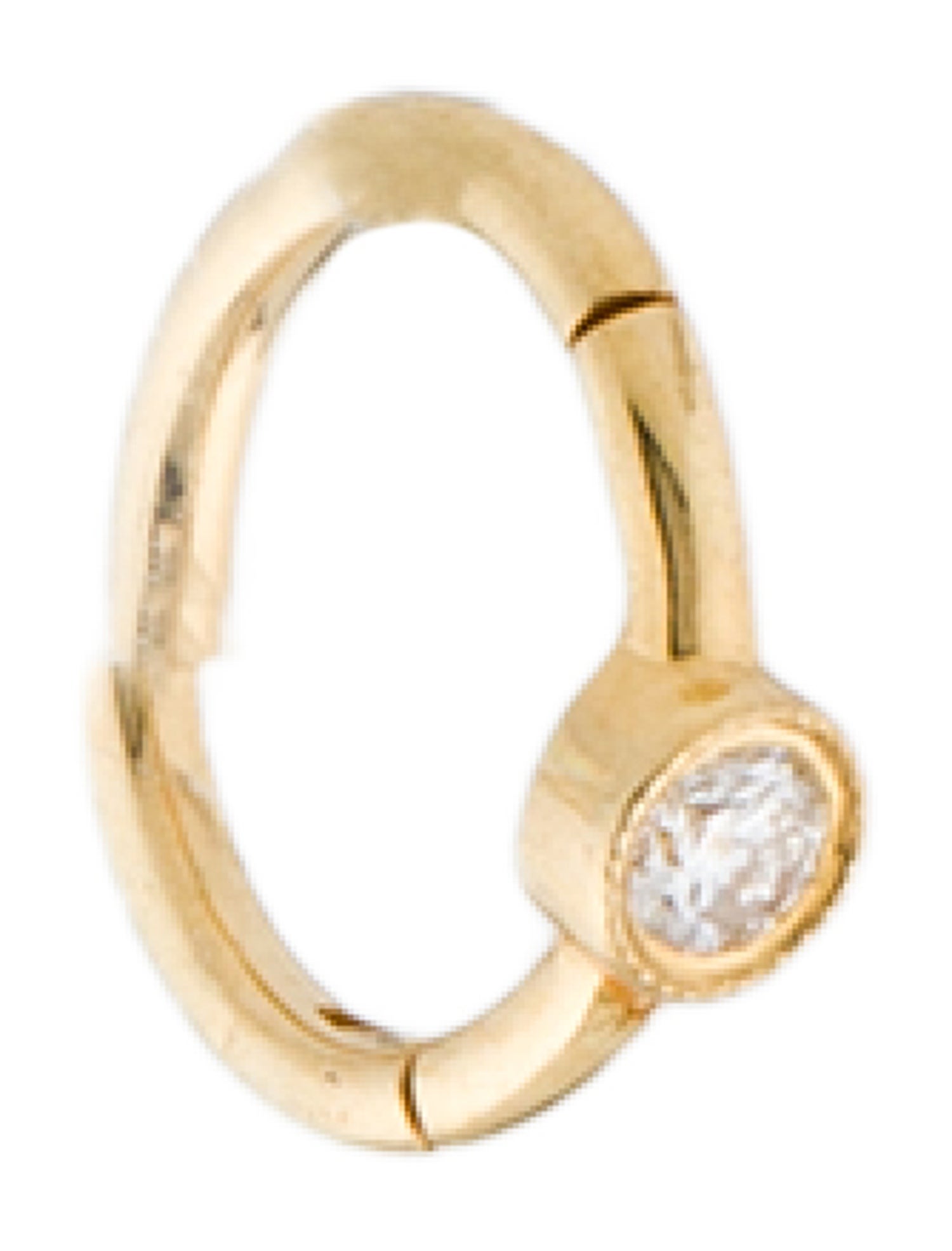 Maria Tash 18K Diamond Scalloped Single Hoop Earring