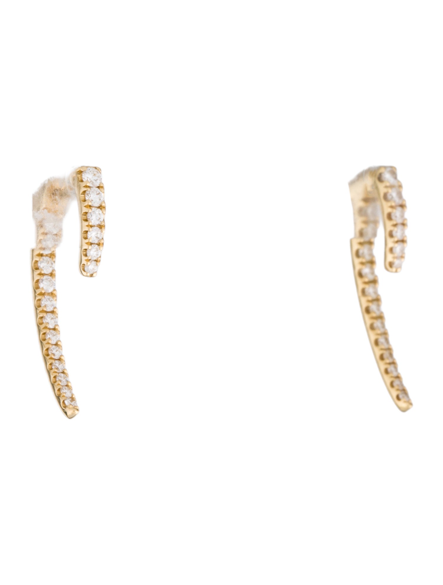 Maria Tash 18K Diamond Talon Earrings