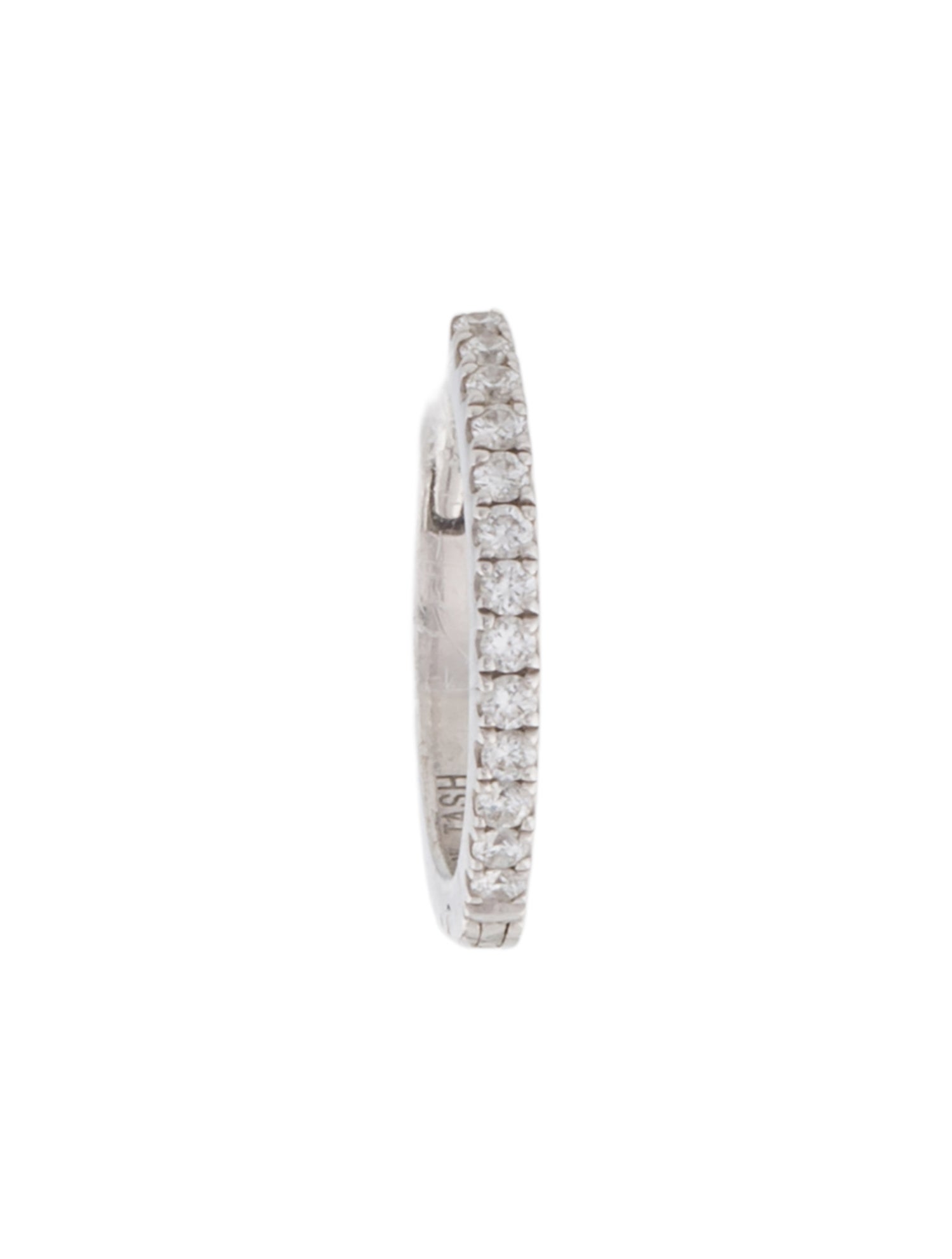 Maria Tash 18K Diamond 9.5mm Single Huggie Hoop Earring