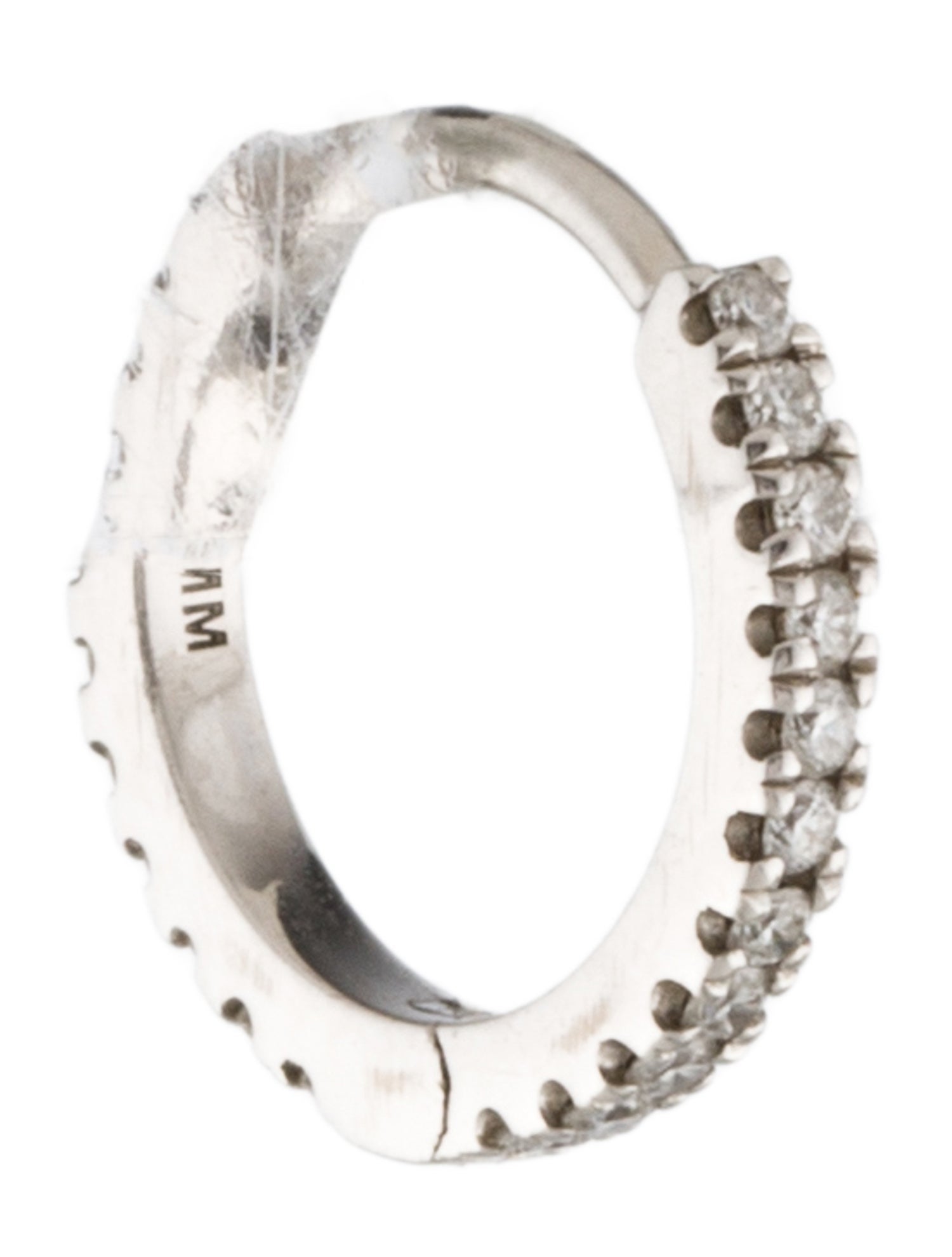 Maria Tash 18K Diamond Eternity Single Hoop Earring