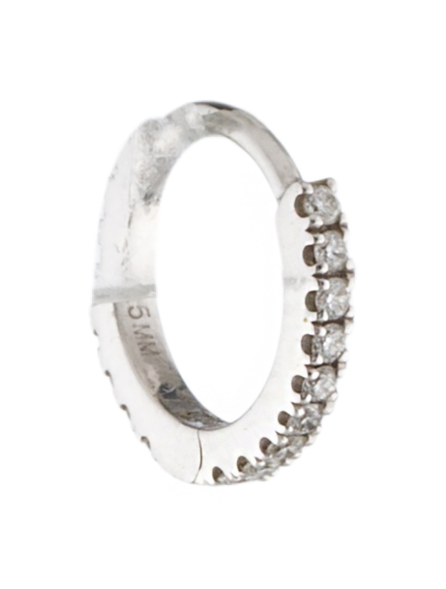 Maria Tash 18K Diamond Single Eternity Hoop Earring