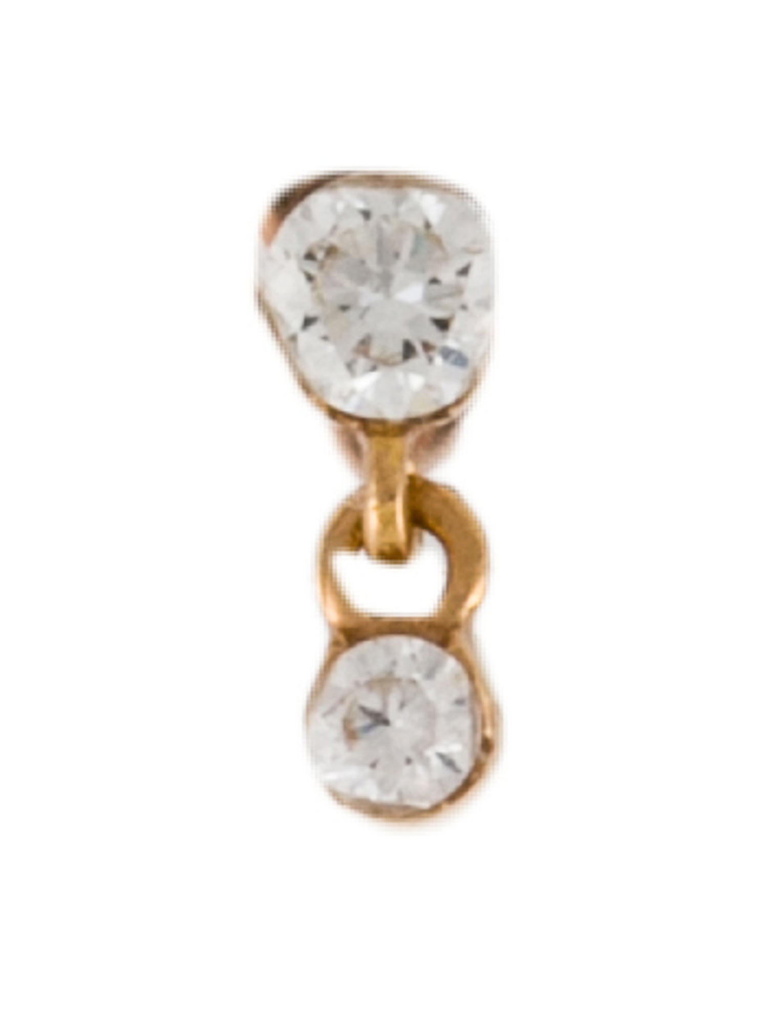 Maria Tash Diamond Invisible Set Dangle Threaded Single Stud Earring