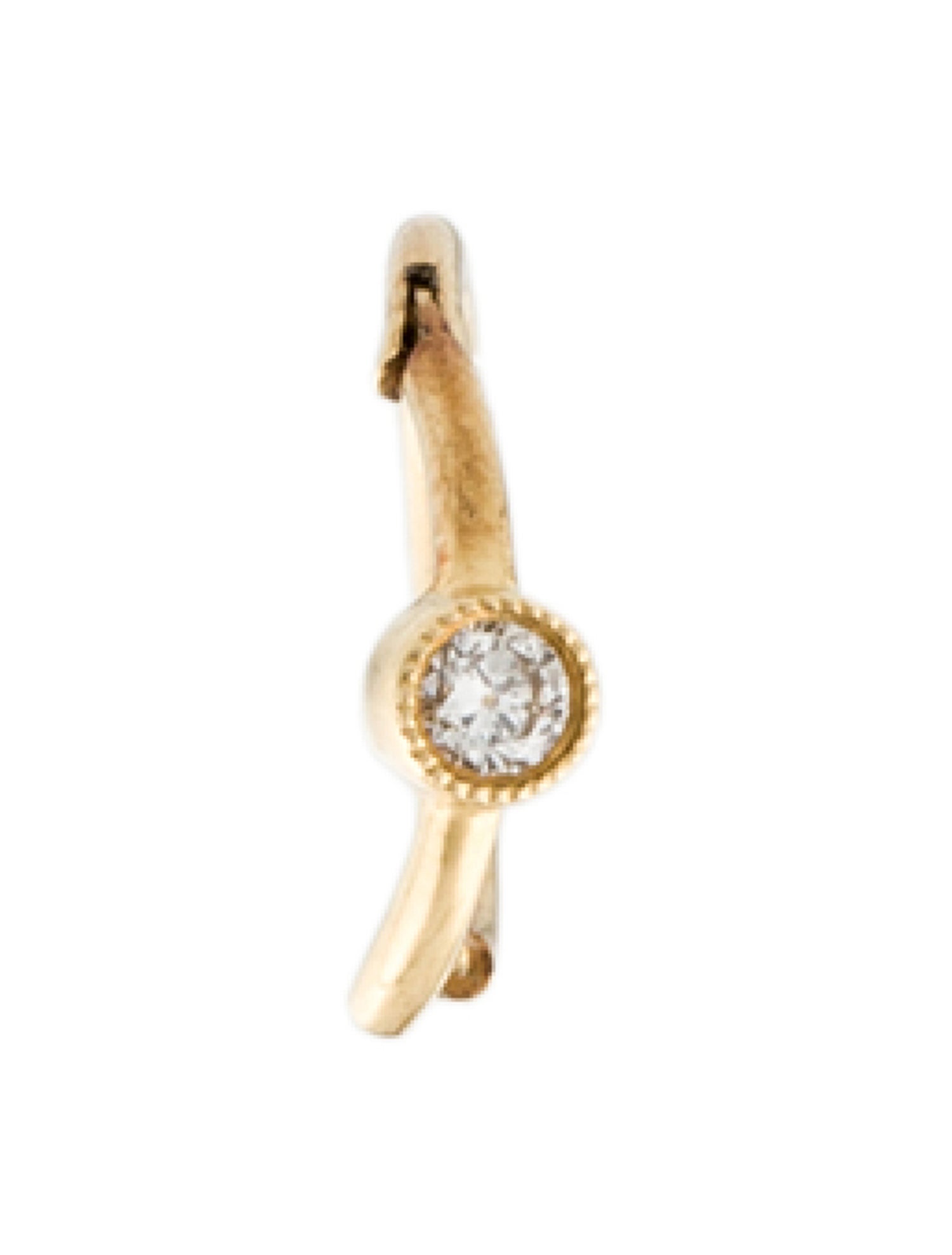 Maria Tash 18K Diamond Scalloped Single Hoop Earring