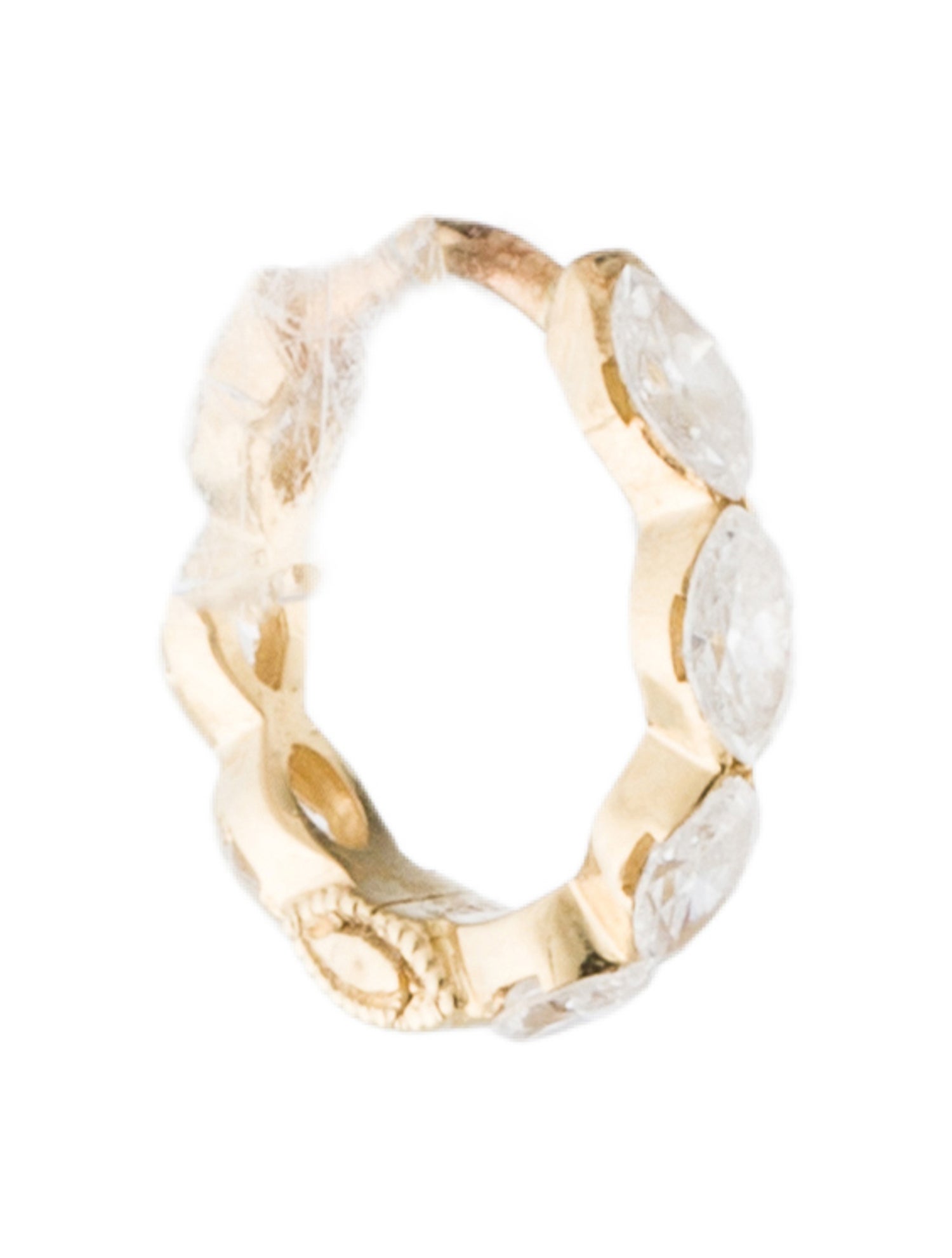 Maria Tash 18K Diamond Eternity Single Hoop Earring