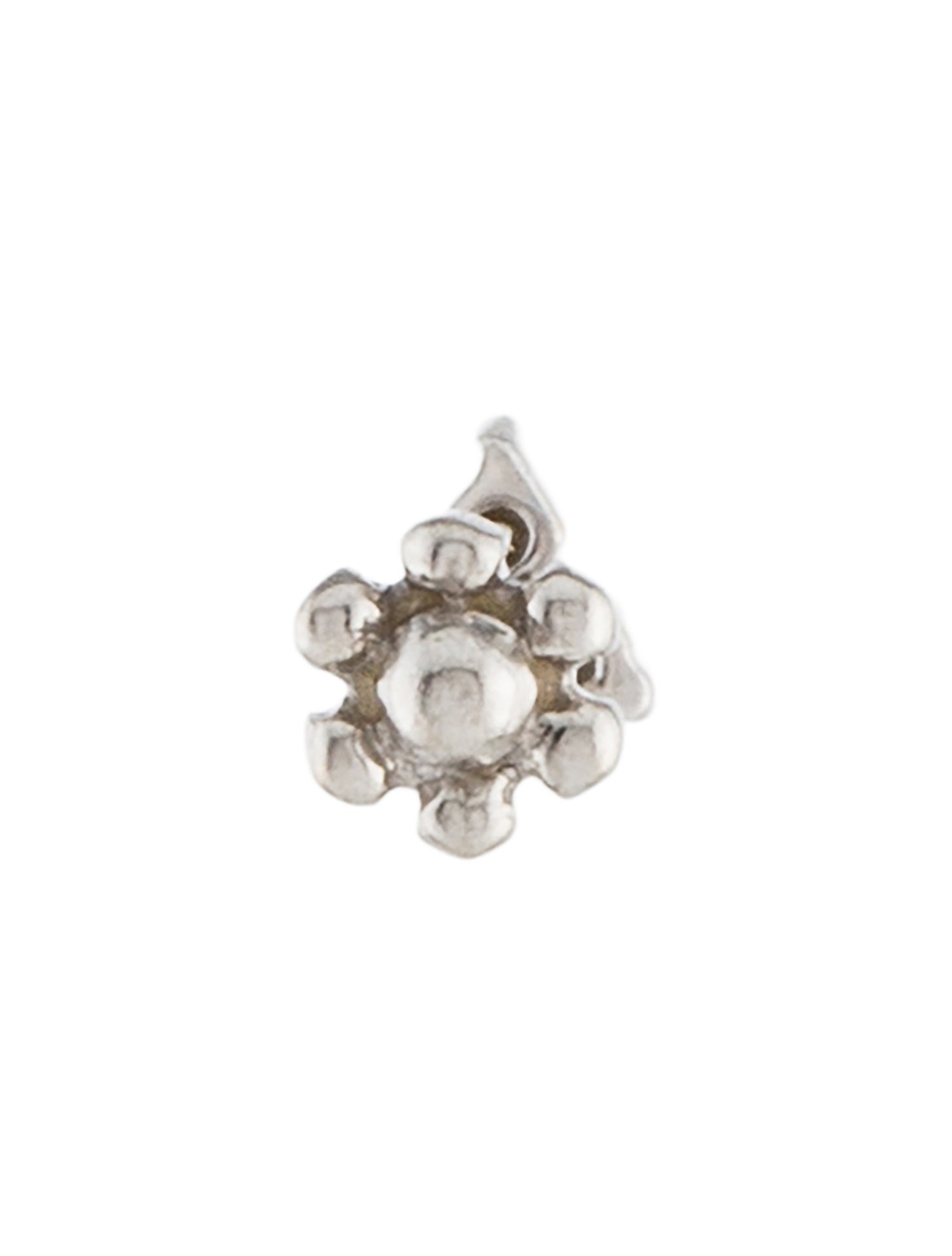 Diamond Trinity Threaded Single Stud Earring