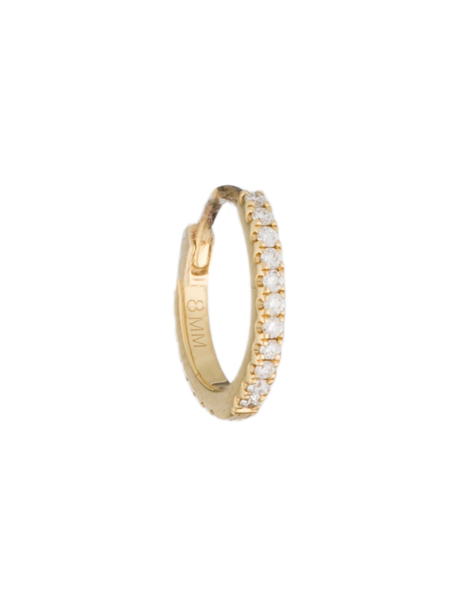 Maria Tash 18K Diamond Single Hoop Earring