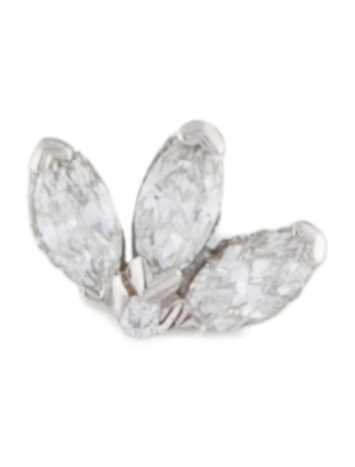 Maria Tash Diamond Engraved Lotus Single Stud Earring