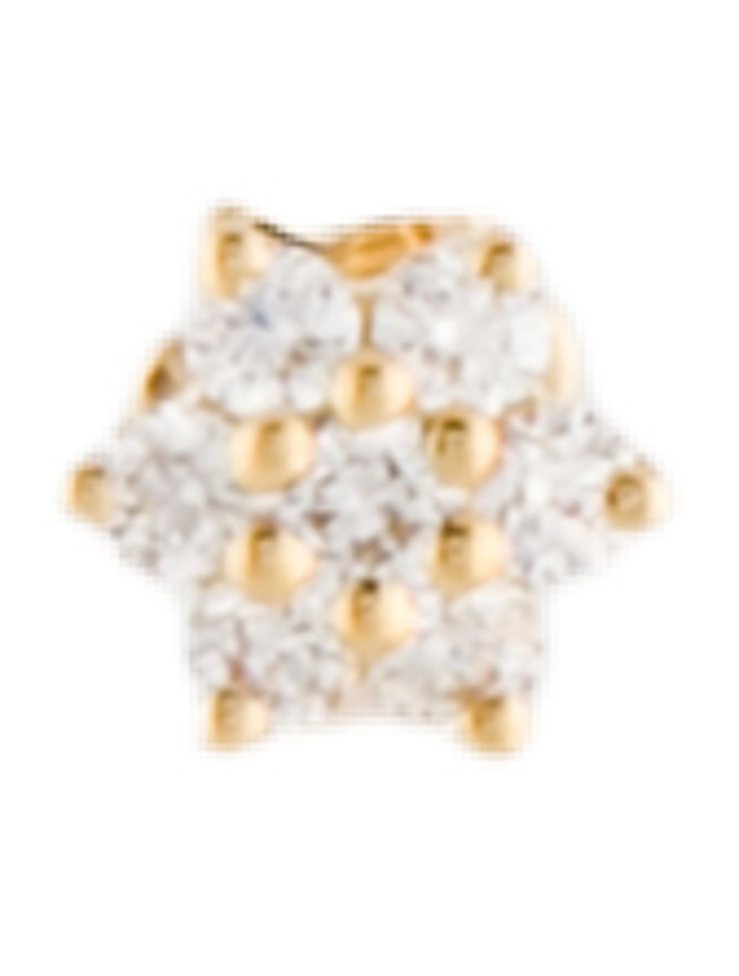 Maria Tash Diamond Flower Single Threaded Stud Earring