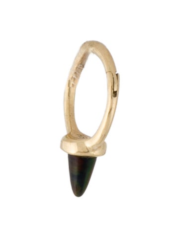 Pre-owned Maria Tash 14k Synthetic Opal Short Spike Hoop Earring In Multi