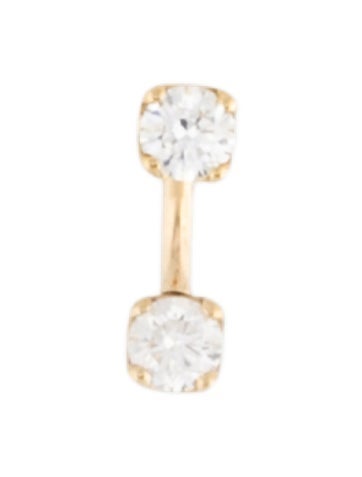 Pre-owned Maria Tash Diamond Rook Barbell In Multi