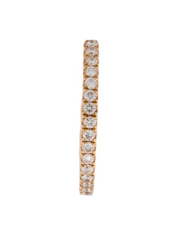 Pre-owned Maria Tash 18k Diamond Eternity Single Hoop Earring In Multi