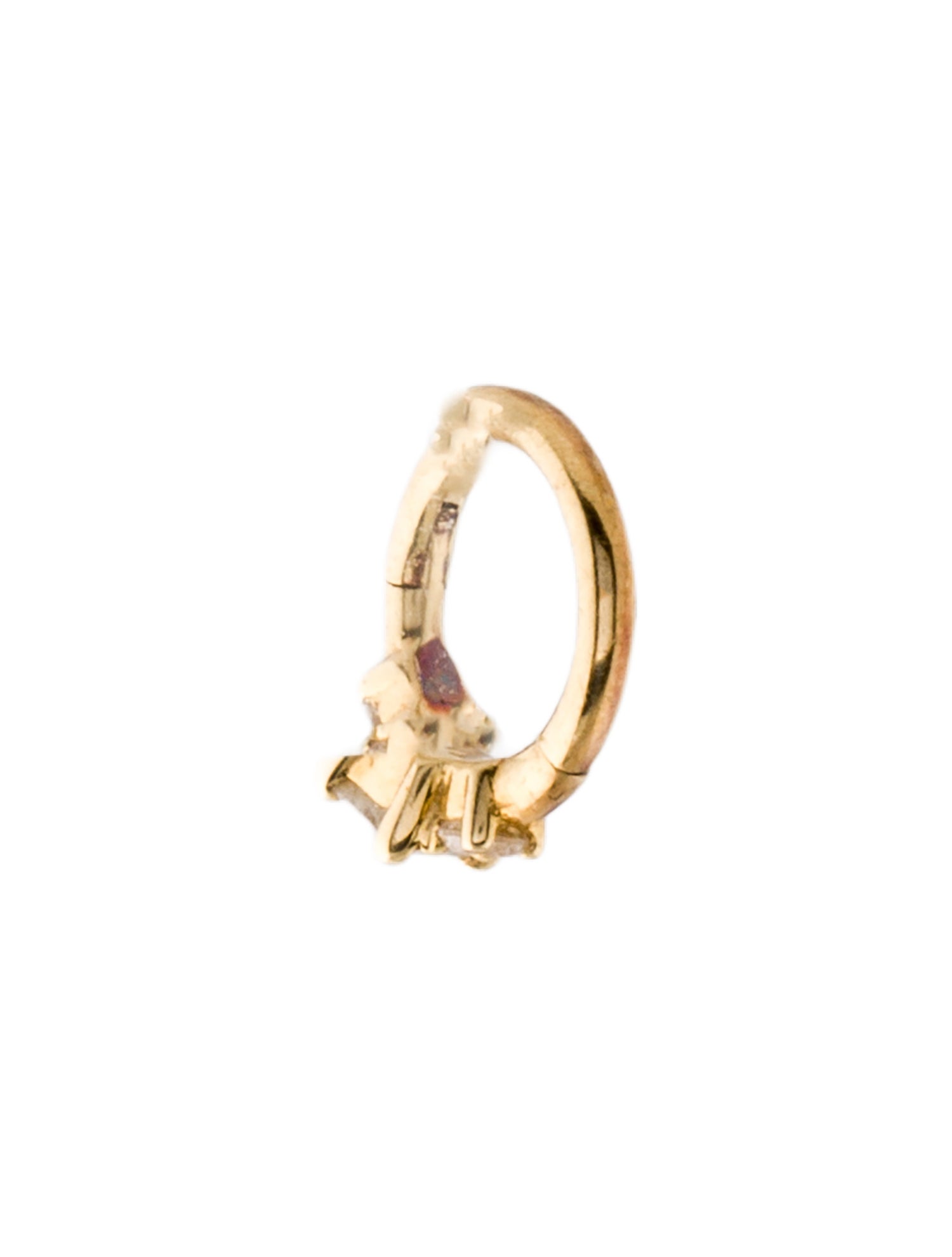 Maria Tash 18K Diamond Princess Single Hoop Earring