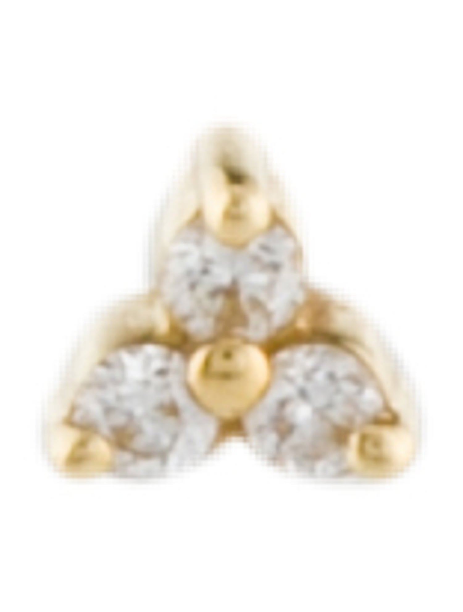 Maria Tash Diamond Trinity Single Threaded Stud Earring
