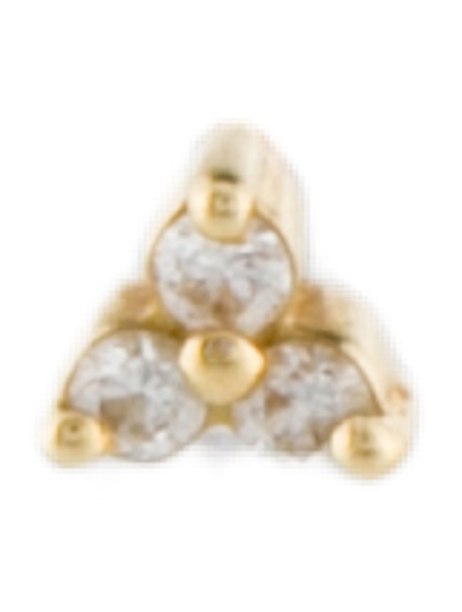 Maria Tash Diamond Trinity Single Threaded Stud Earring