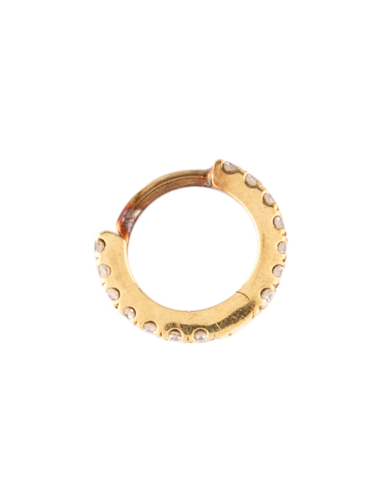 Maria Tash 18K Diamond Eternity Single Hoop Earring