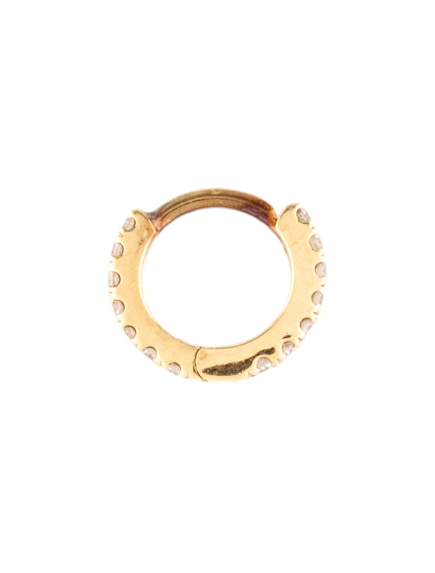 Maria Tash 18K Diamond Eternity Single Hoop Earring