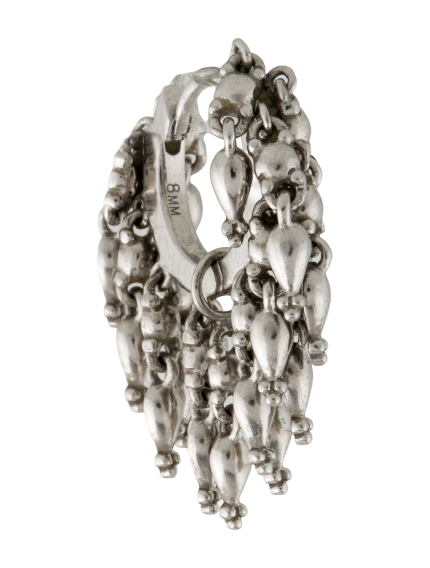 Maria Tash 14K Tassel Eternity Single Huggie Hoop Earring