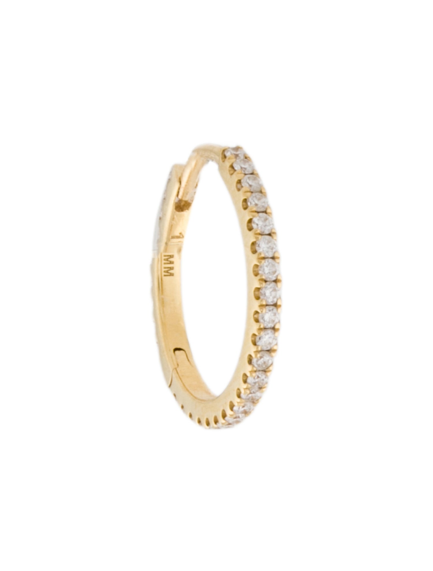 Maria Tash 18K Diamond Eternity Single Hoop Earring