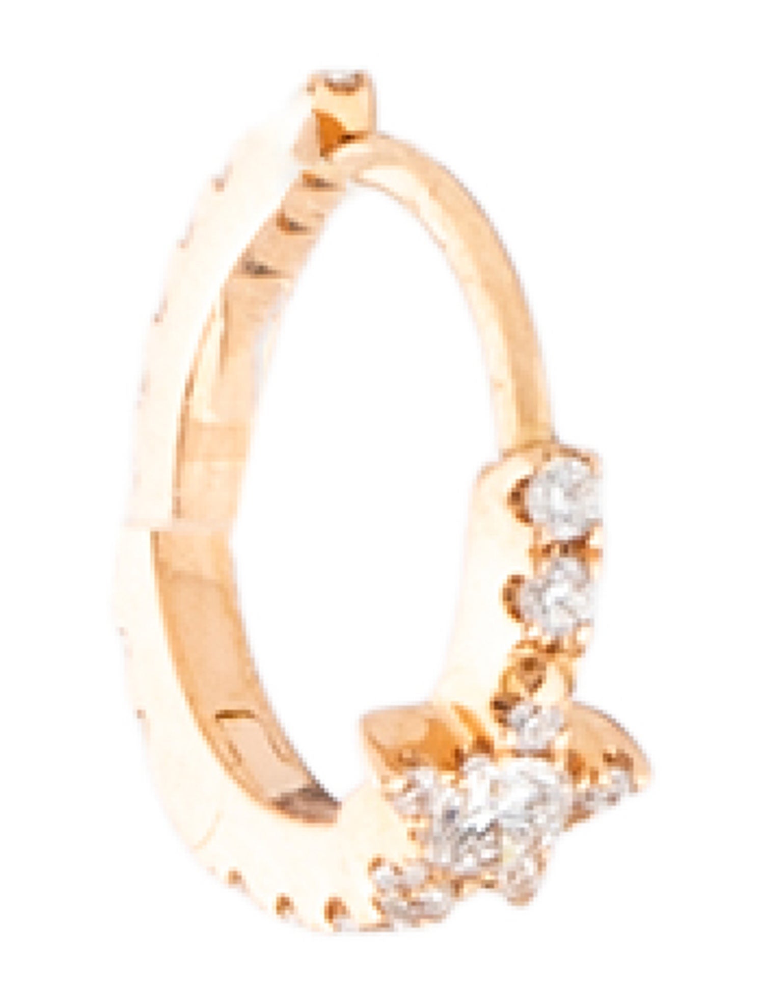 Maria Tash 18K Diamond Star Eternity Single Huggie Earring