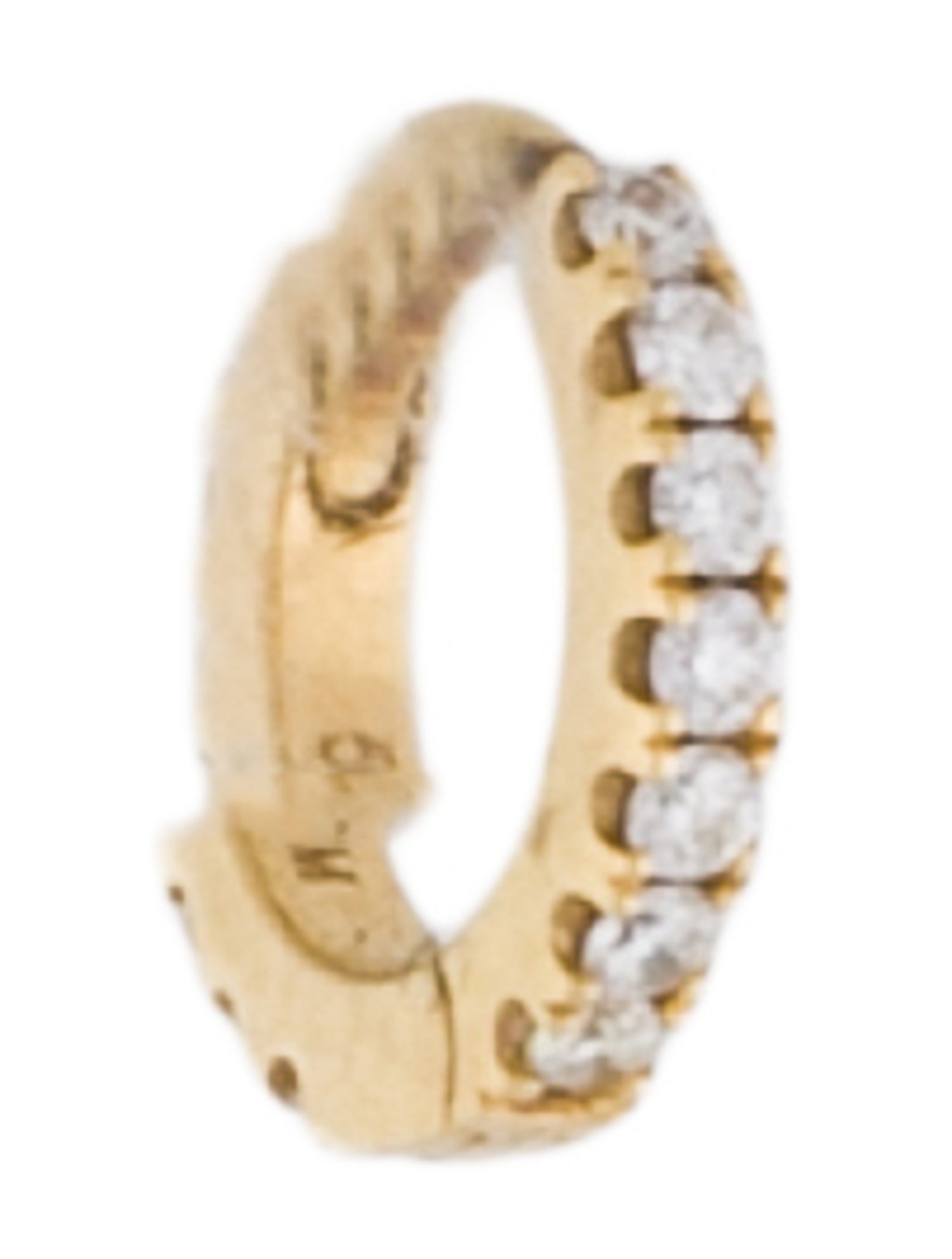 Maria Tash 18K Diamond Eternity Single Mini Huggie