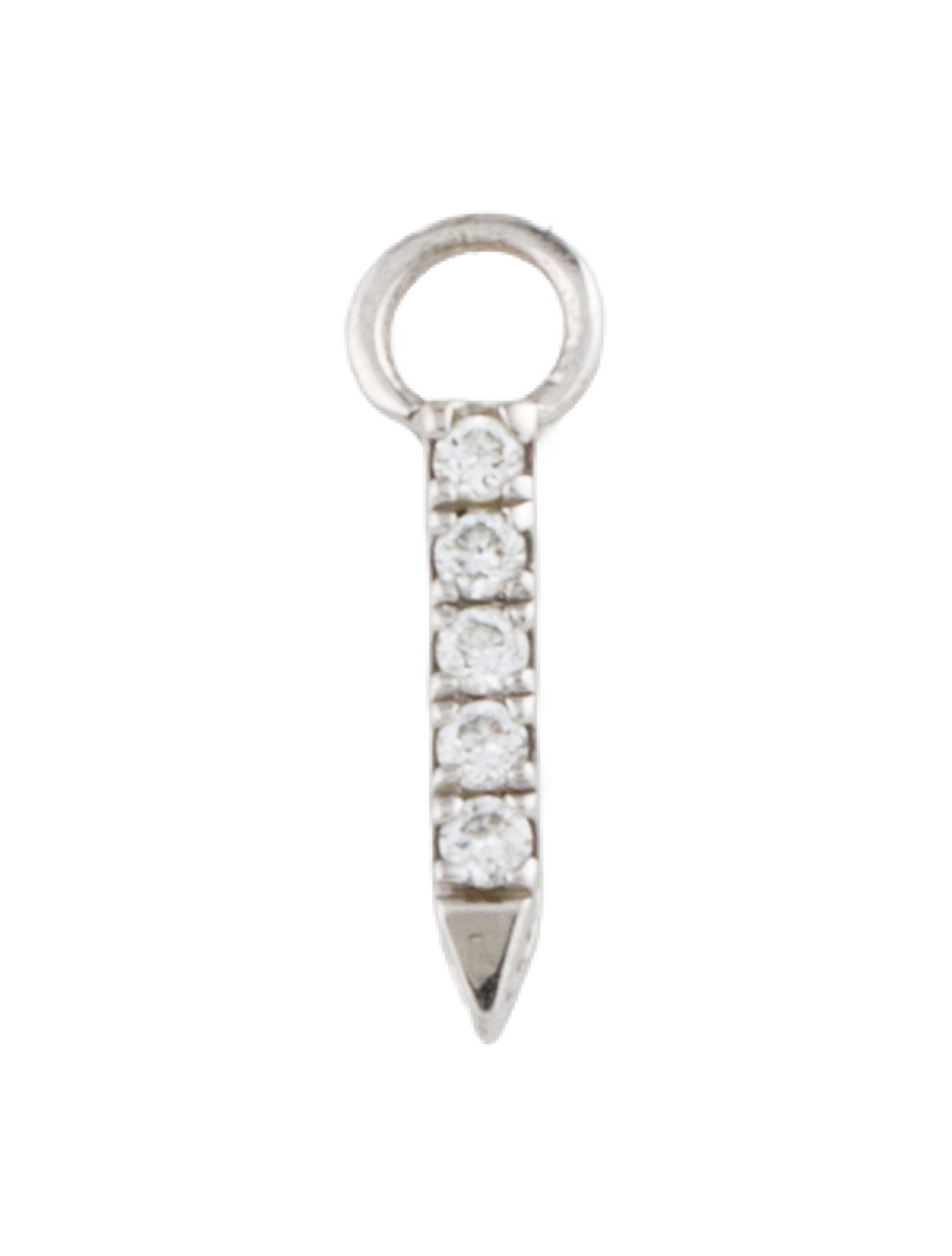 Maria Tash 18K Diamond & Sapphire Pavé Bar Dangle Charm ONLY