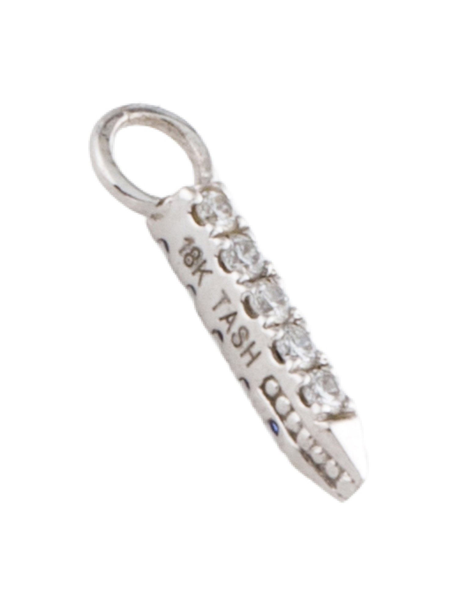 Maria Tash 18K Diamond & Sapphire Pavé Bar Dangle Charm ONLY