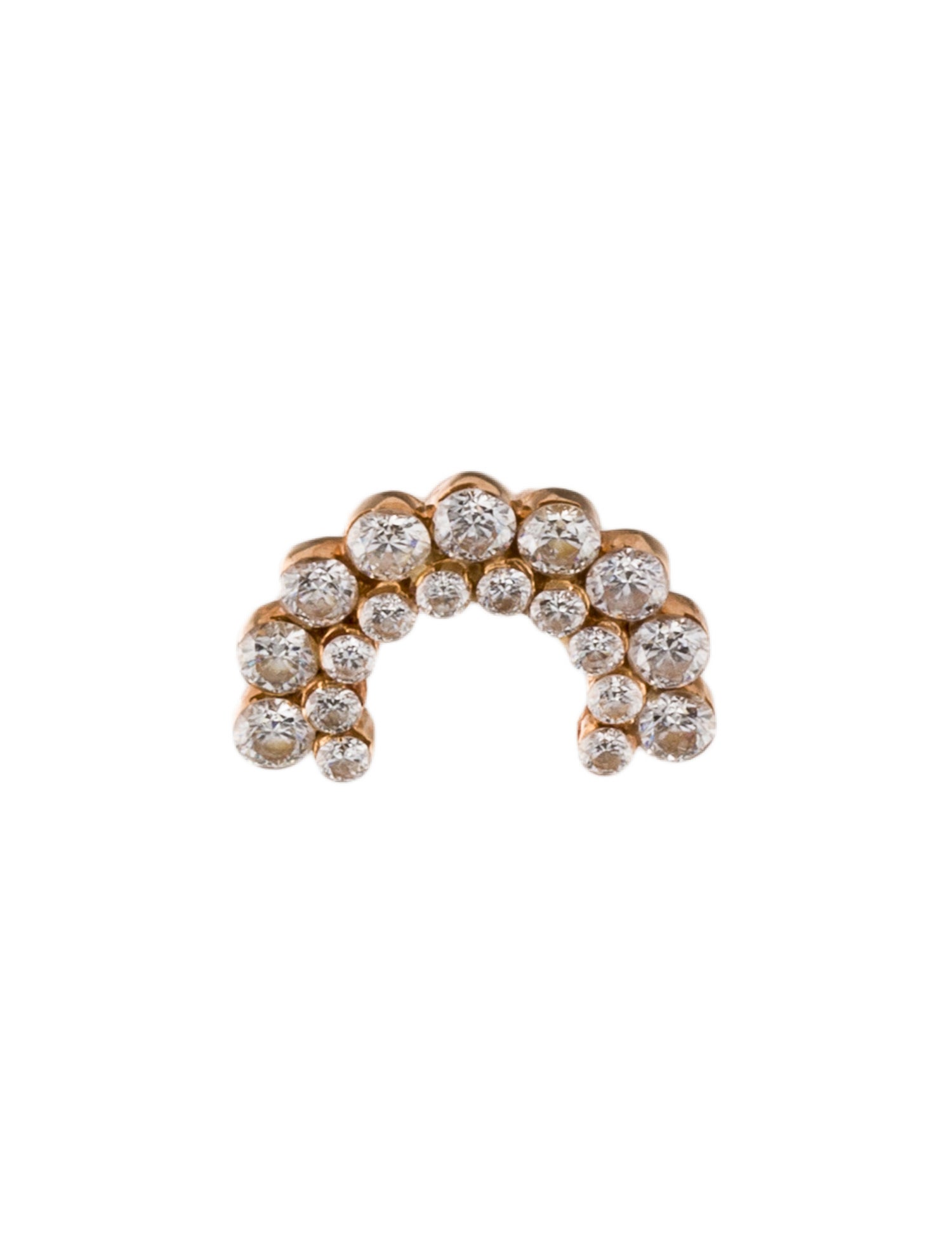 Maria Tash 18K Diamond Demi Apsara Threaded Stud Earring