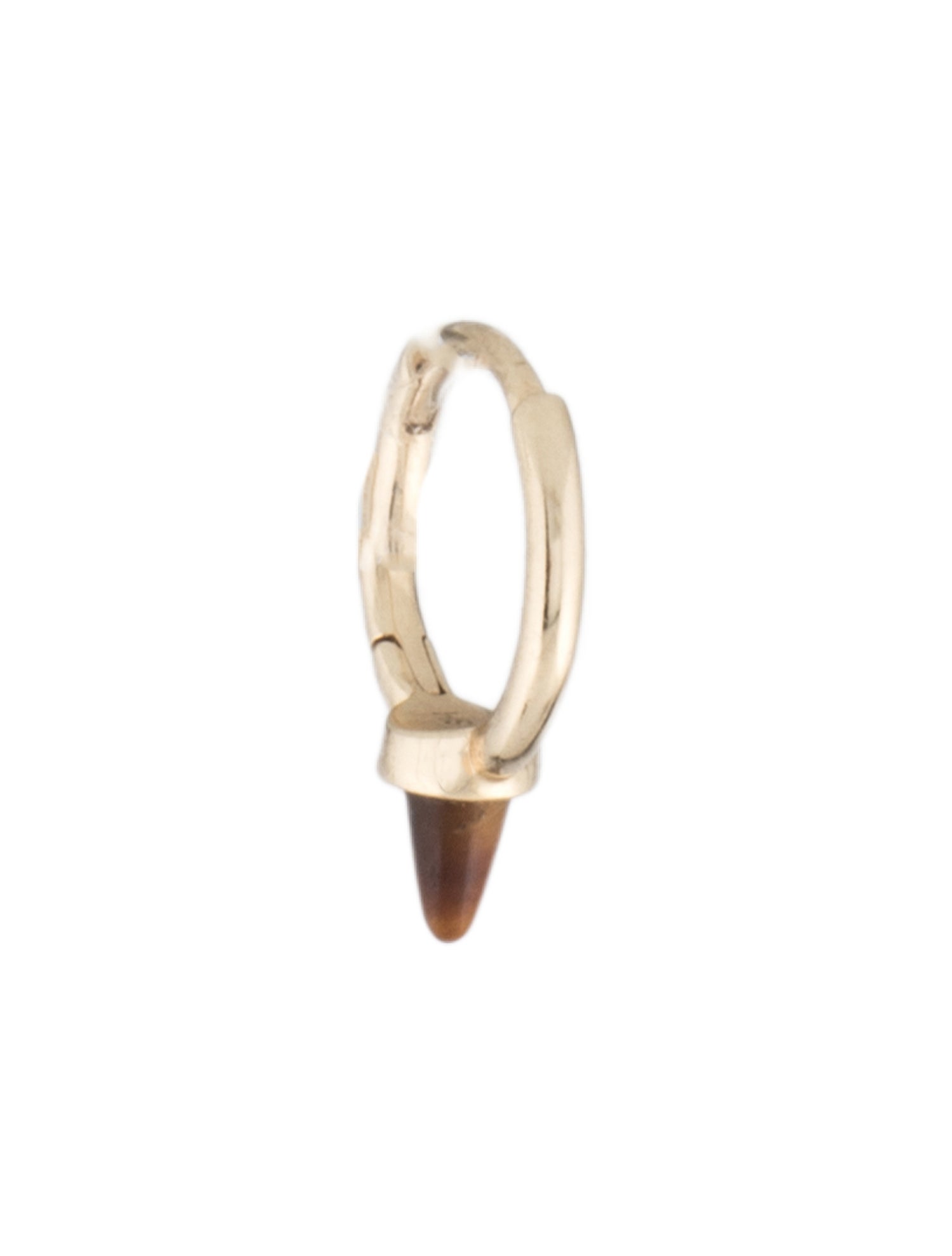Maria Tash Tiger's Eye Quartz Shirt Spike Single Huggie Earring