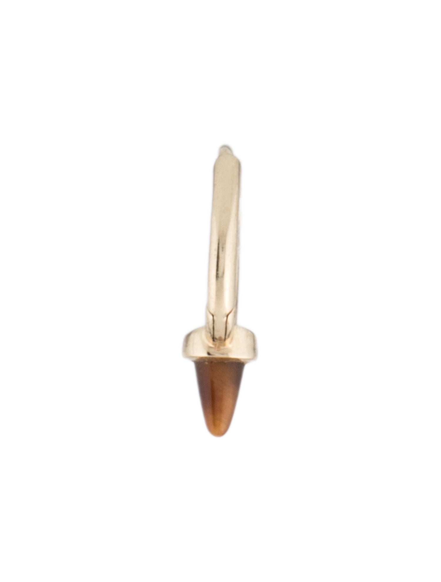 Maria Tash Tiger's Eye Quartz Shirt Spike Single Huggie Earring