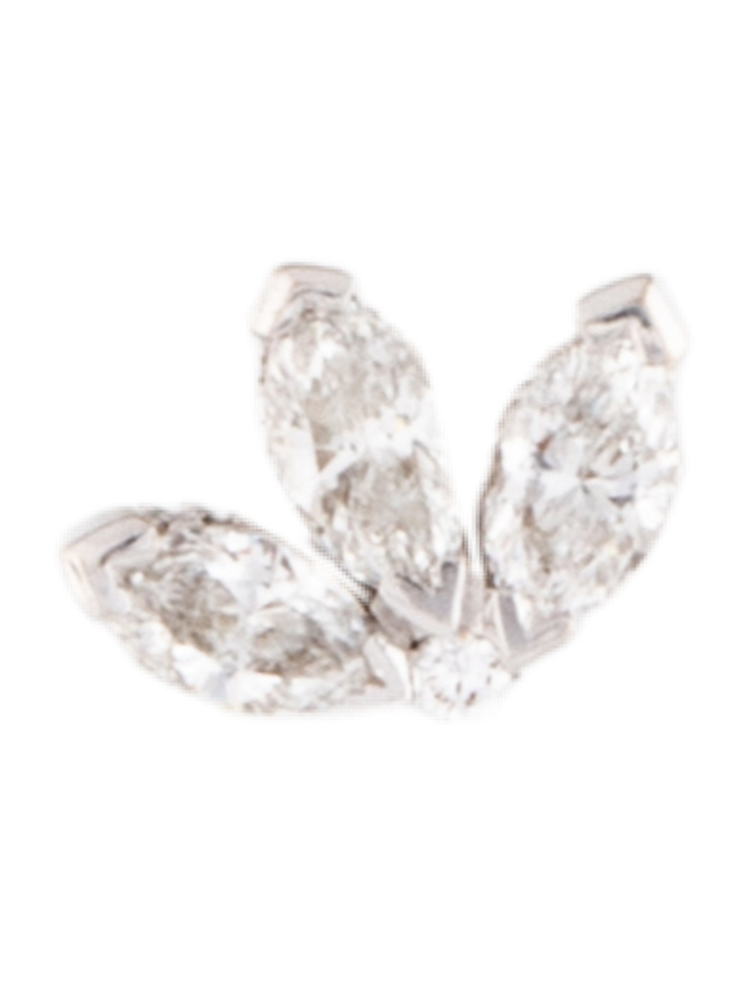 Maria Tash Diamond Engraved Lotus Threaded Single Stud Earring