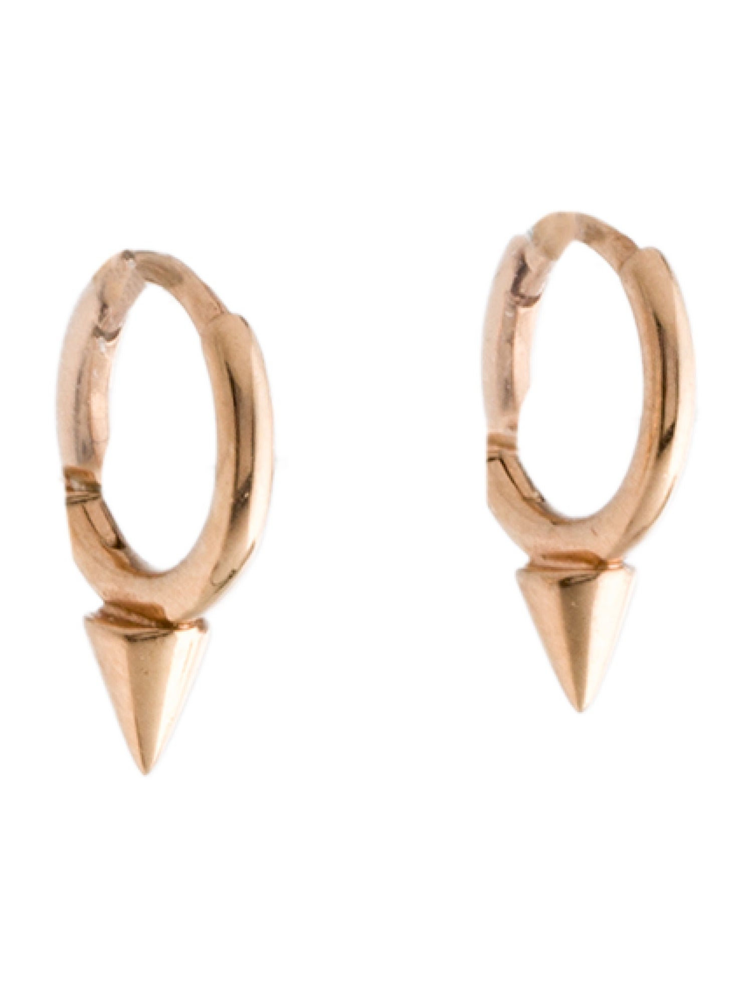 Maria Tash 14K Short Spike Hoop Earrings