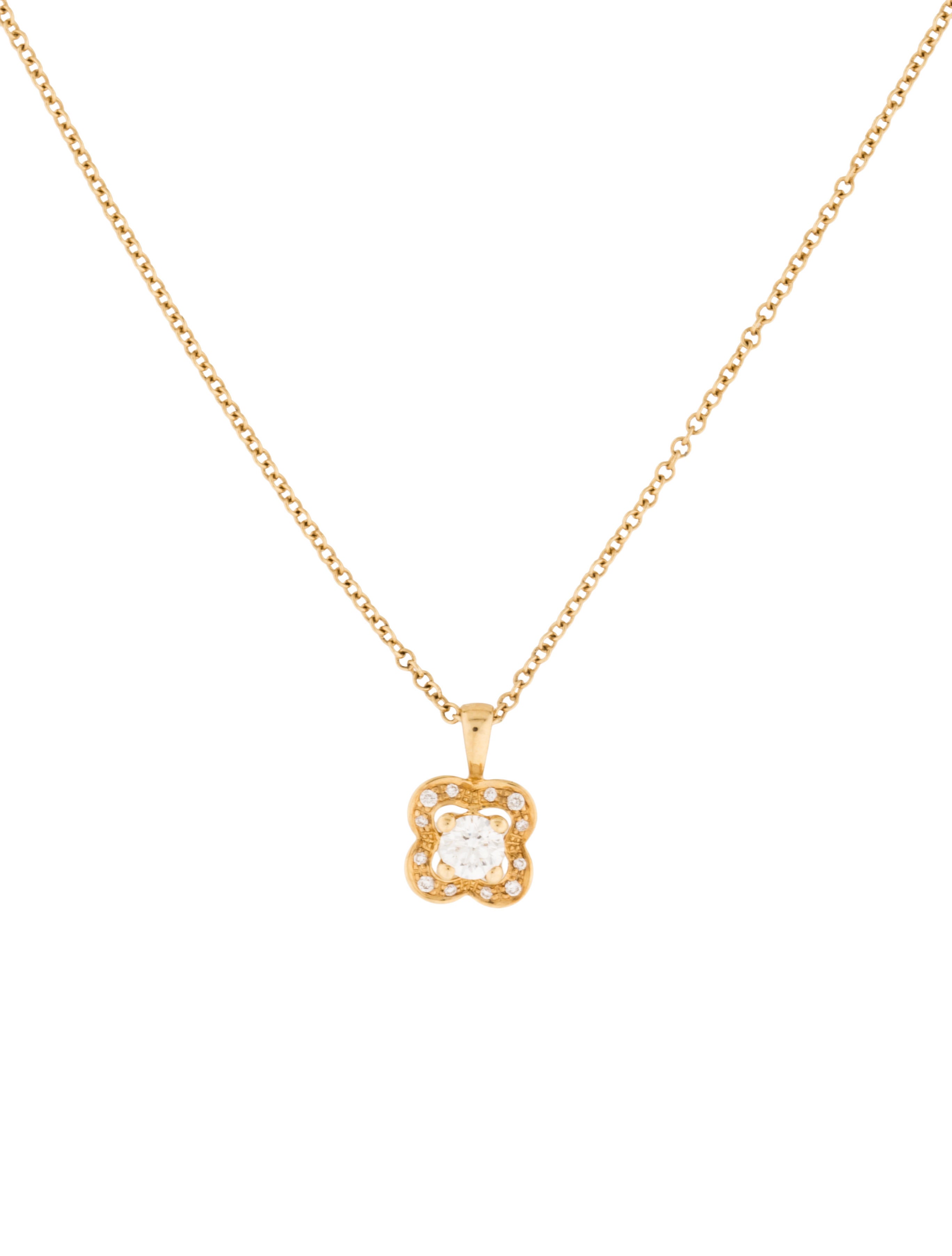 Mauboussin Diamond Quatrefoil Pendant Necklace Necklaces MUB20046