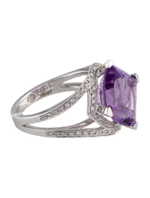 Mauboussin 18K Amethyst & Diamond Fou De Toi Cocktail Ring