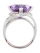 Mauboussin 18K Amethyst & Diamond Fou De Toi Cocktail Ring