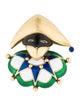 Mauboussin 18K Enamel Jester Brooch
