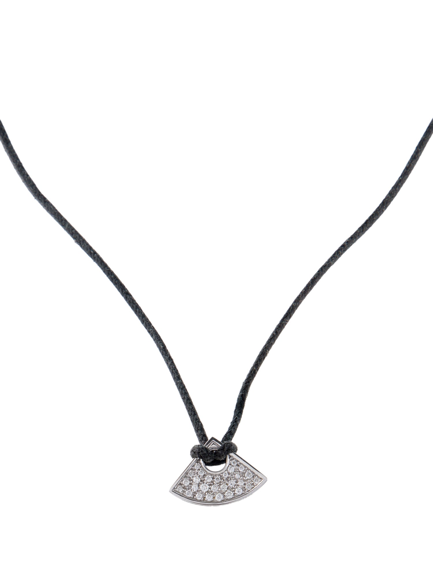 Mauboussin 18K Diamond Fan Pendant Necklace
