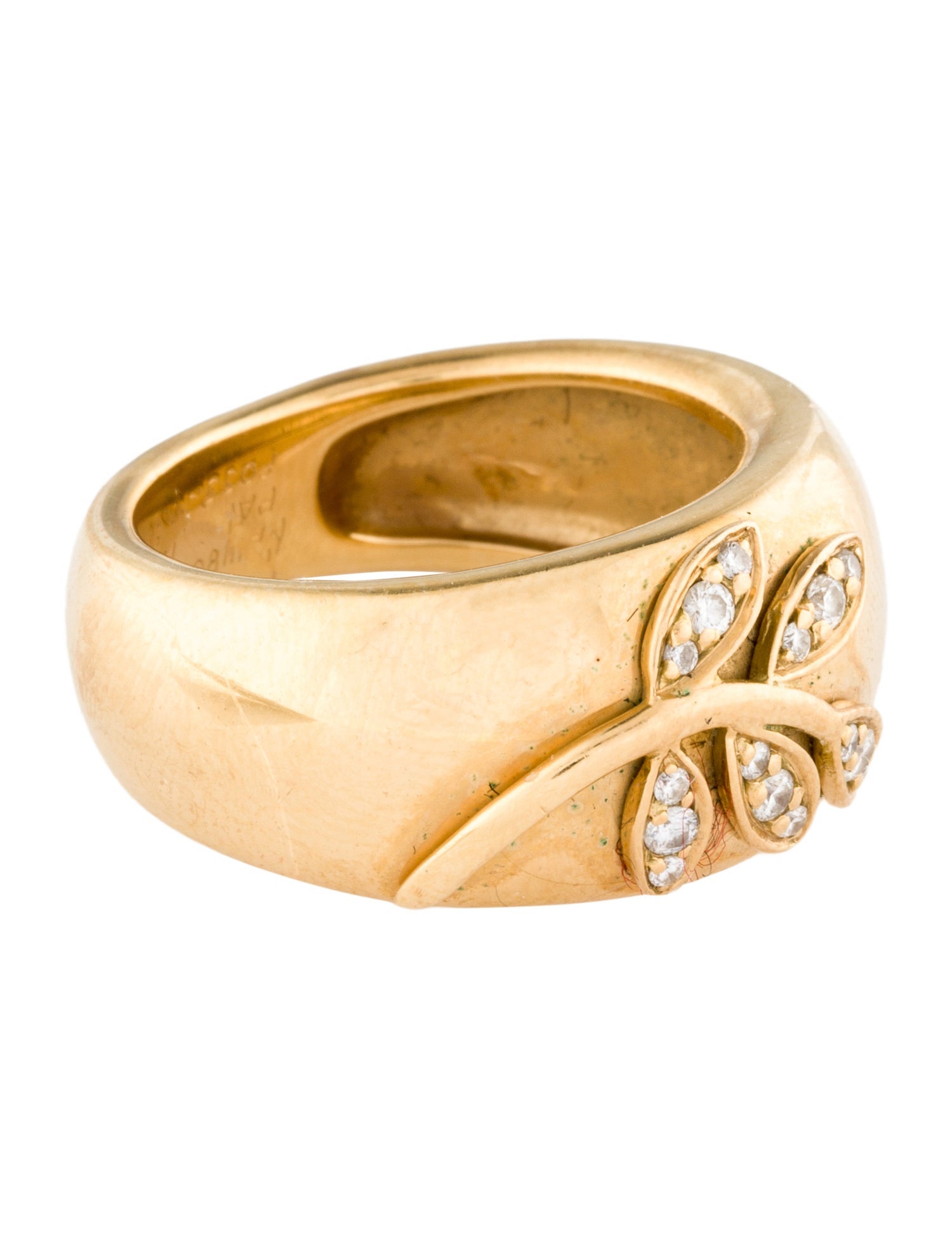 Mauboussin 18K Diamond Leaf Band