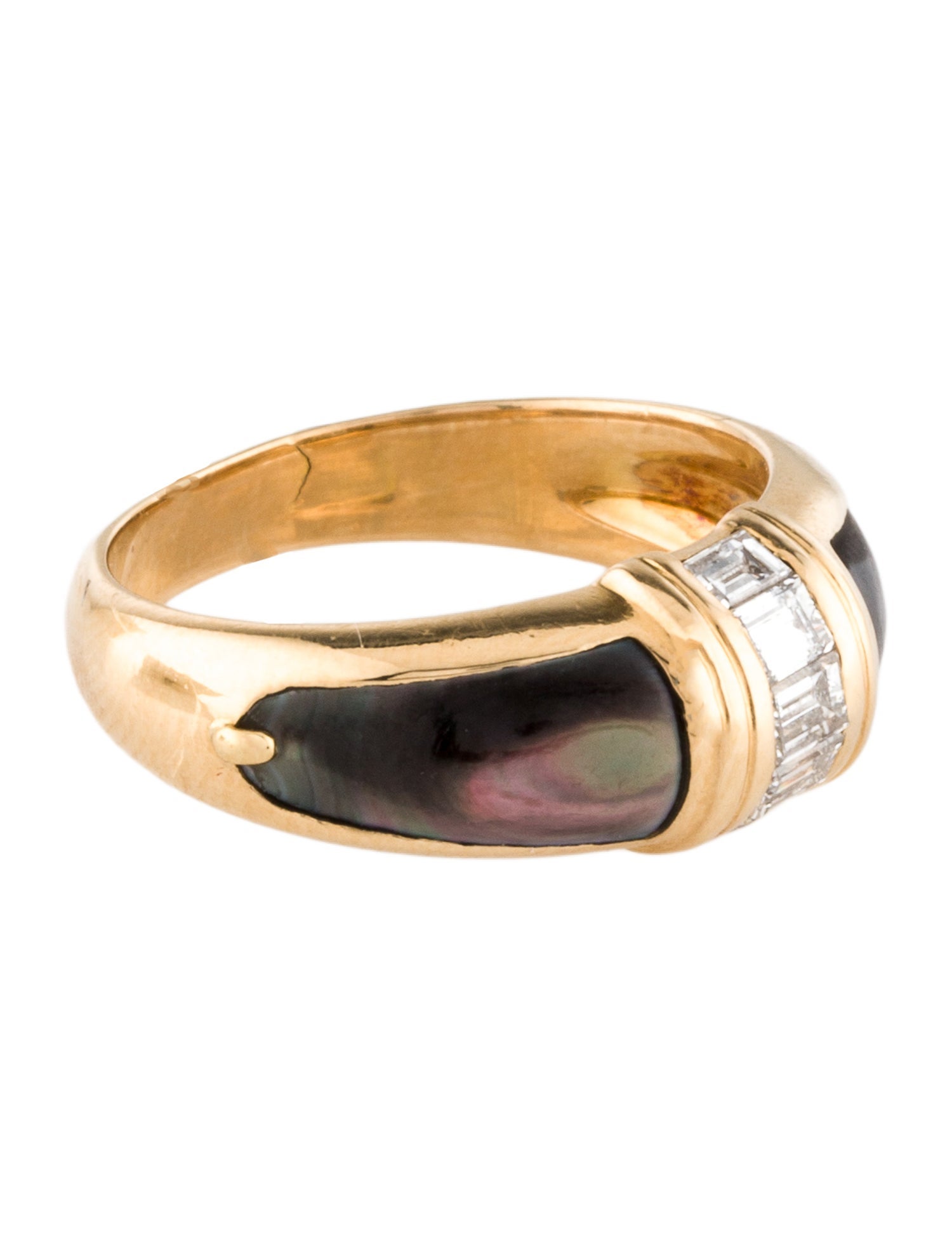 Mauboussin 18K Mother Of Pearl & Diamond Band