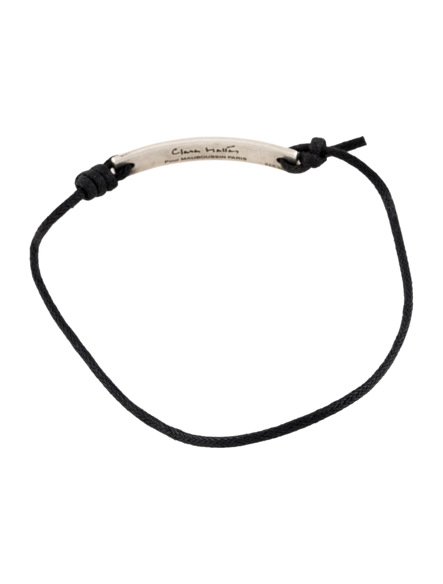 Mauboussin Many Language Peace Tag Cord Bracelet