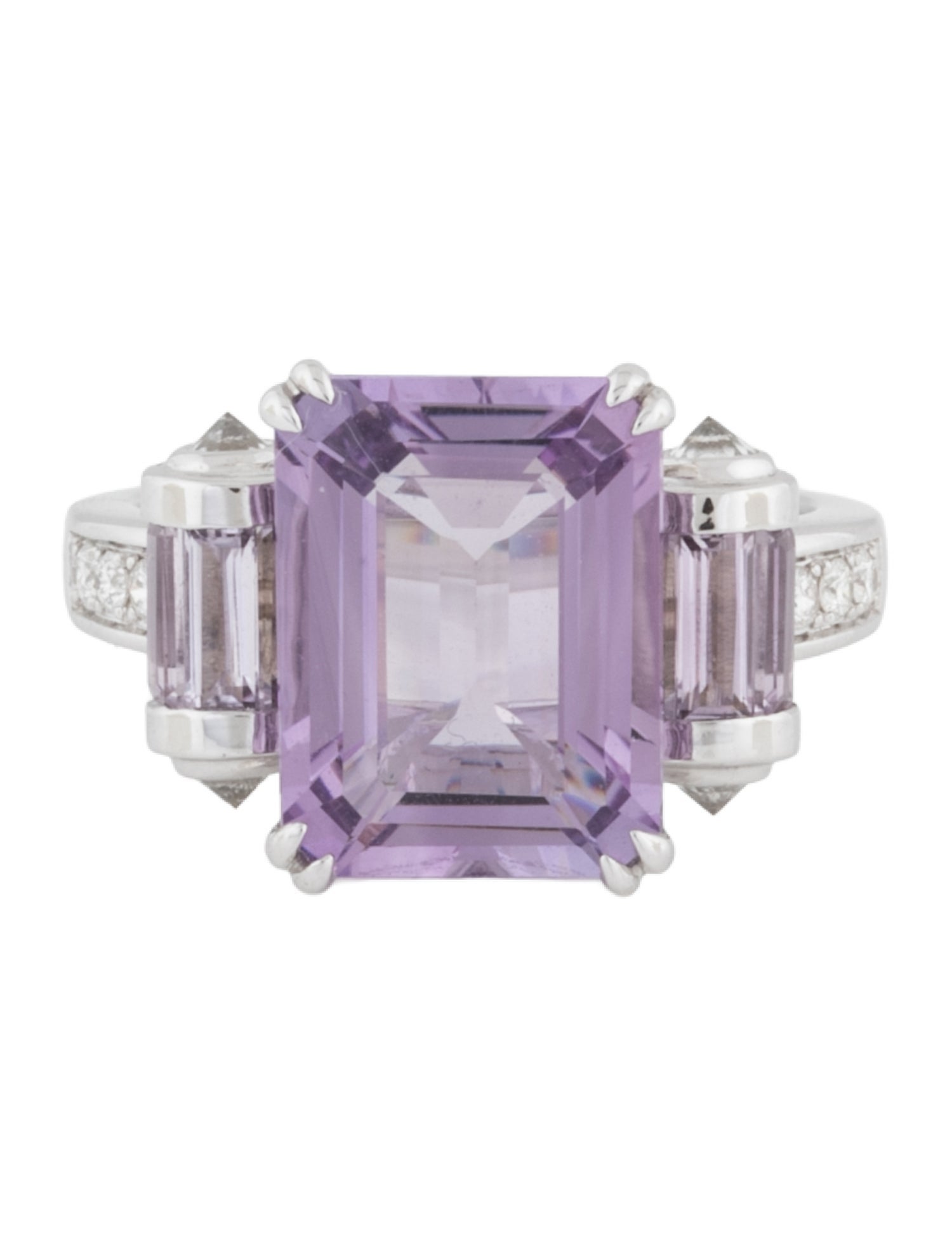 Mauboussin 18K Amethyst & Diamond Couleur Baiser Cocktail Ring