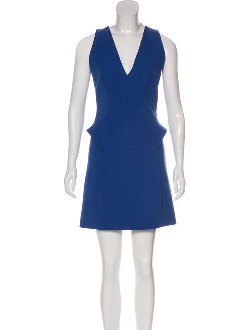 Mugler Sleeveless Mini Dress Blue