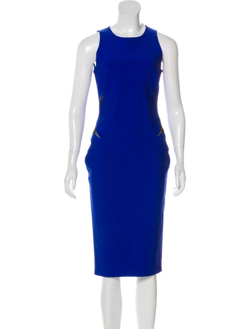 Mugler Sleeveless Midi Dress black