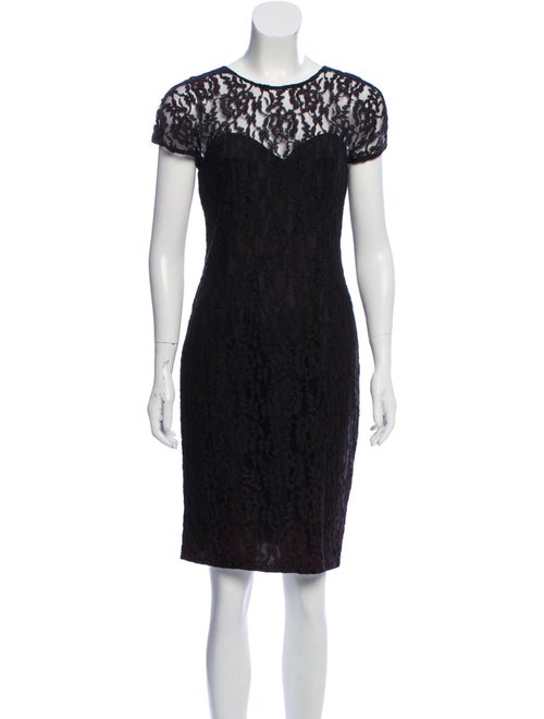 Mugler Lace Mini Dress Black