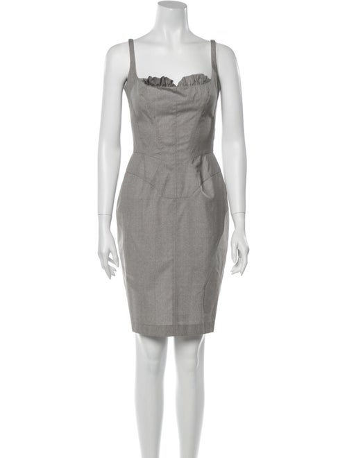 Mugler Wool Mini Dress Wool
