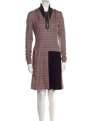 Mugler Dresses Houndstooth Print Knee-Length Dress Us6, Fr38 | M