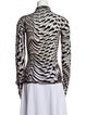Mugler Printed Mock Neck Top