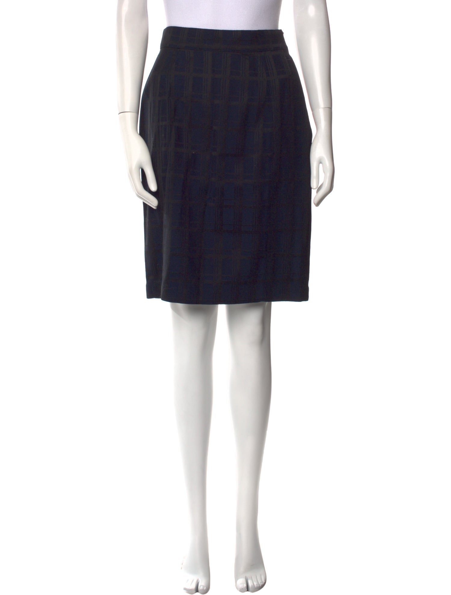 Mugler Wool Knee-Length Skirt