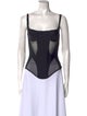 Mugler Square Neckline Sleeveless Top